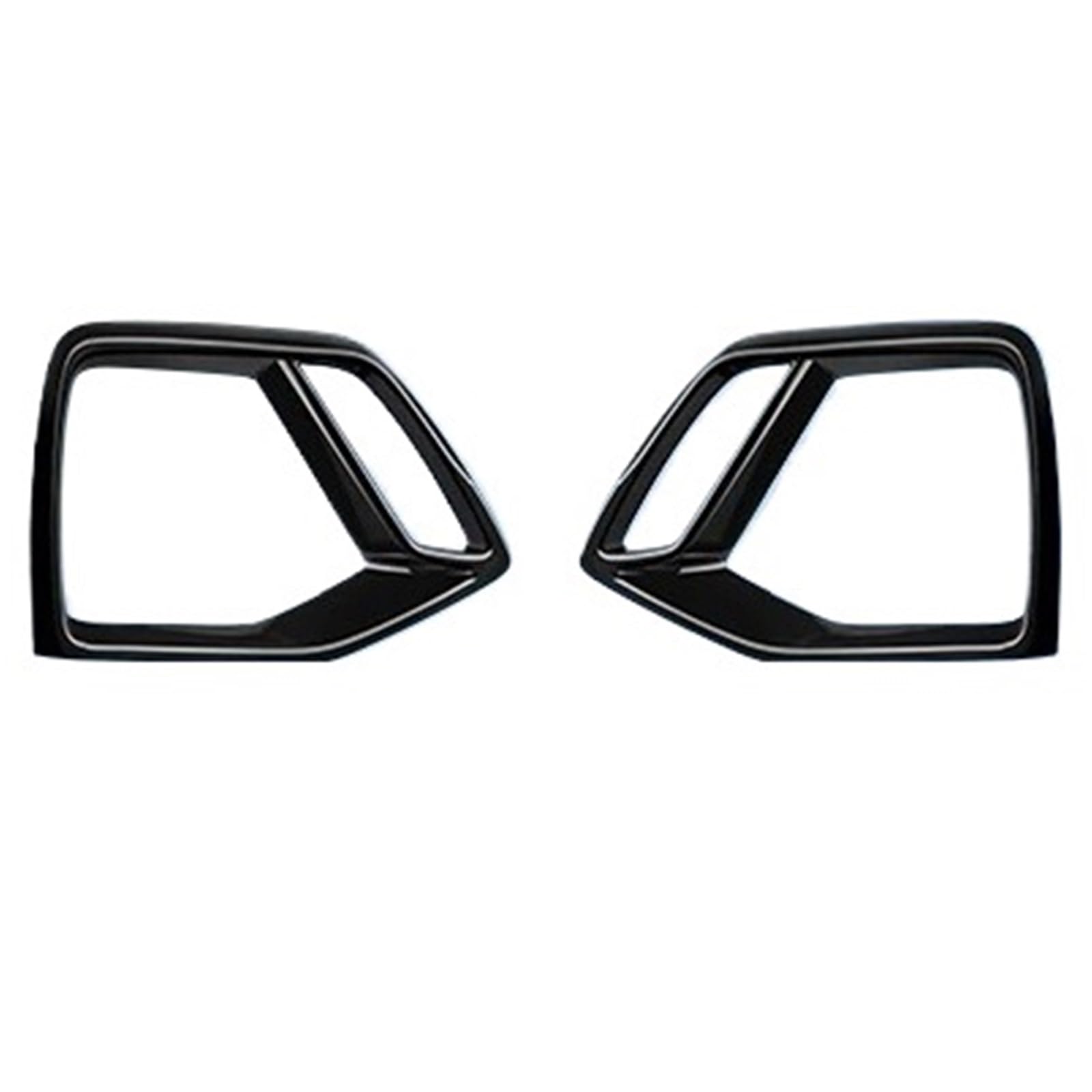 Endrohr Für Q5 2021 2022 2023 2024 2025 Black Warrior Trim Frontstoßstangenabdeckung Nebelscheinwerferabdeckung Auspuffrohrabdeckung Schalldämpferblende(Fog Lamp Cover) von IMMLSX