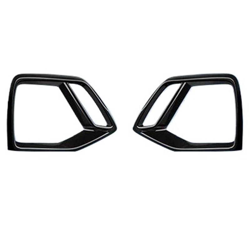 Endrohr Für Q5 2021 2022 2023 2024 2025 Black Warrior Trim Frontstoßstangenabdeckung Nebelscheinwerferabdeckung Auspuffrohrabdeckung Schalldämpferblende(Fog Lamp Cover) von IMMLSX
