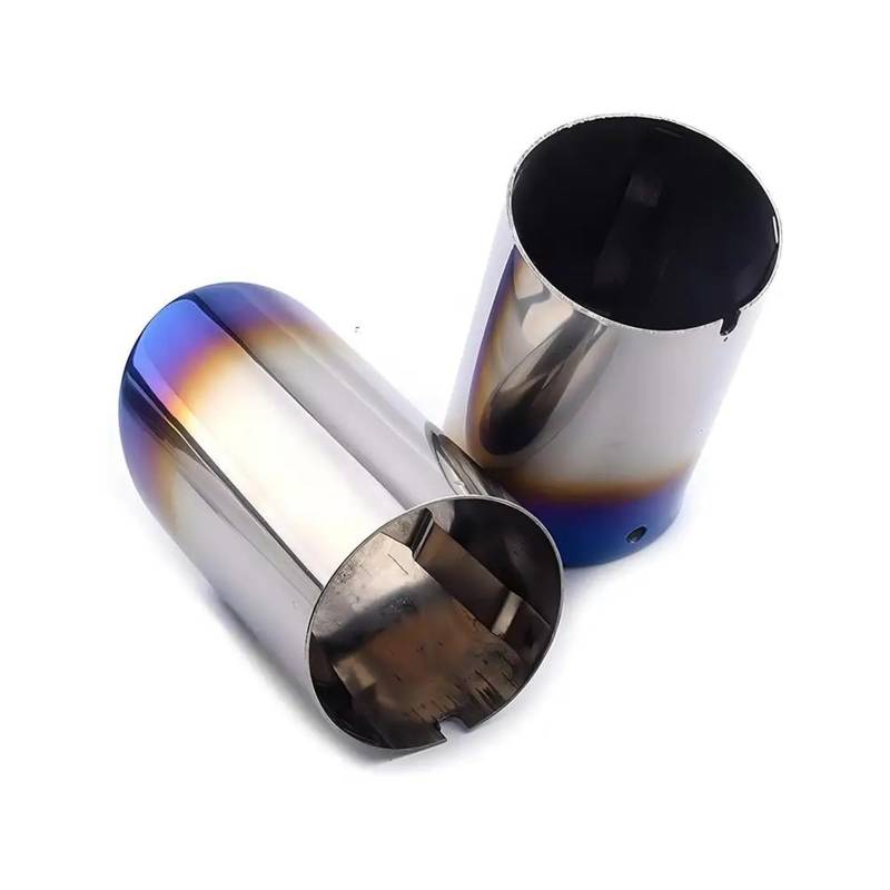Endrohr Für Q7 Für TDI Für Quattro 2006 2007 2008 2009 2010-2013 Auto Zubehör 2 Stücke Auto Auspuffrohr Chrom Edelstahl Schalldämpfer Spitze Schalldämpferblende(95mm Blue) von IMMLSX
