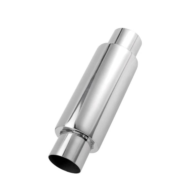 Endrohr Universal 3 "/2,5" /2 "/2,25" Auspuff Schalldämpfer Rohr Resonator Auto Rohr Spirale Schalldämpfer Tiefer Klang 13,8 "Länge Edelstahl Resonato Schalldämpferblende(2.25inch Outlet) von IMMLSX