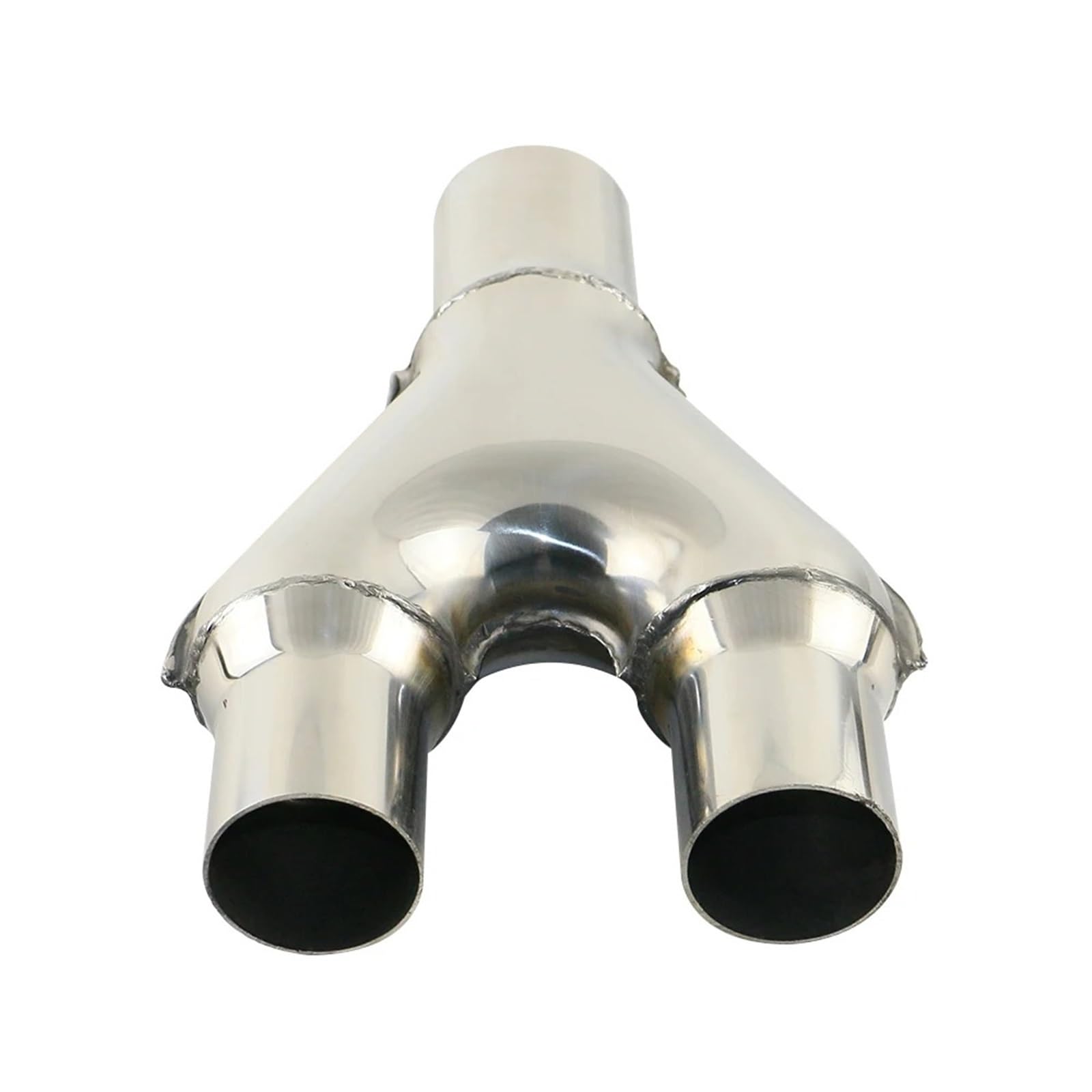 Endrohr Universal Auto Auspuff Y-Rohr Edelstahl Schalldämpfer Y Typ Rohr Adapter Anschluss Rohr Schalldämpferblende(YP-25225) von IMMLSX