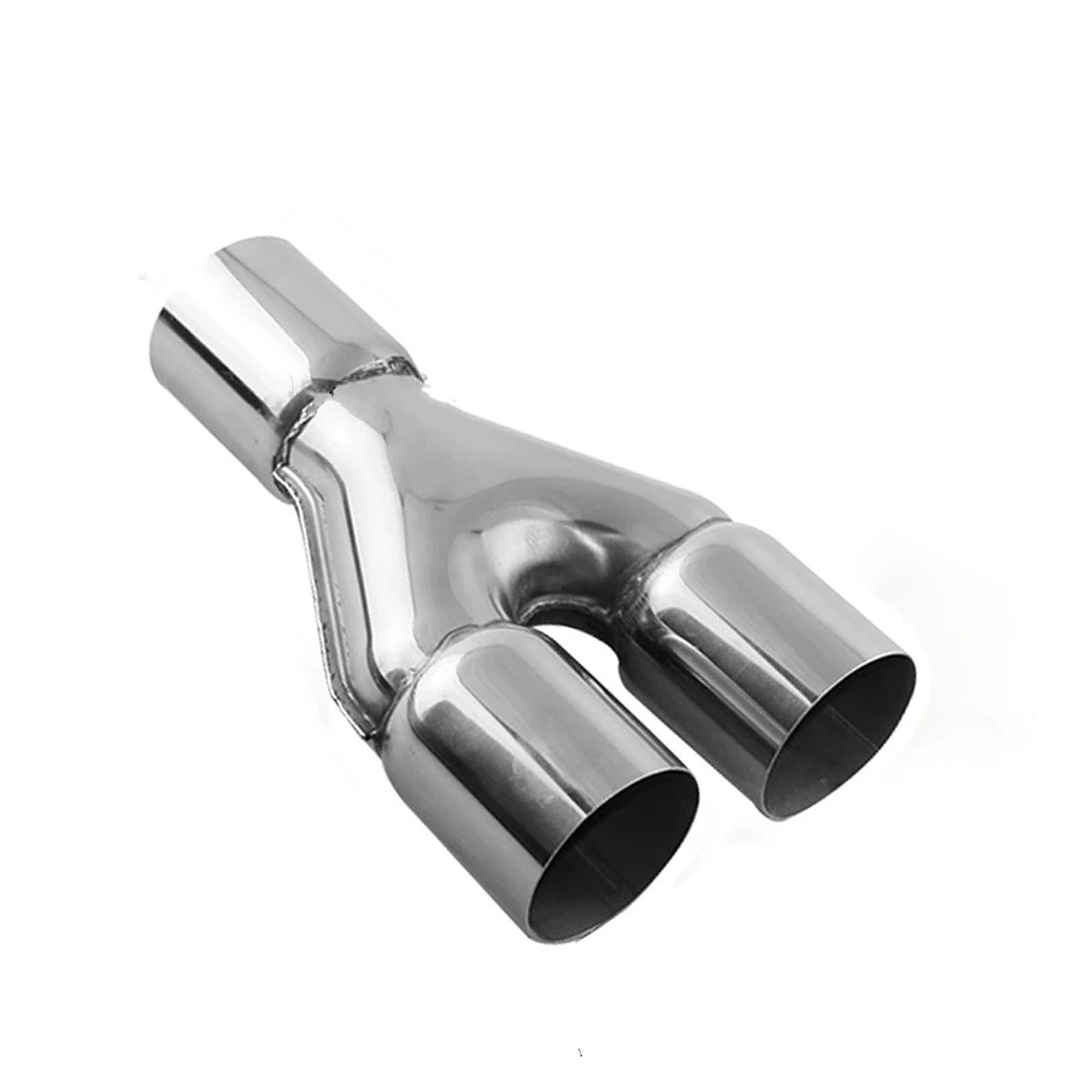 Endrohr Universal Auto Auspuff Y-Rohr Edelstahl Schalldämpfer Y Typ Rohr Adapter Anschluss Rohr Schalldämpferblende(YP-3030) von IMMLSX