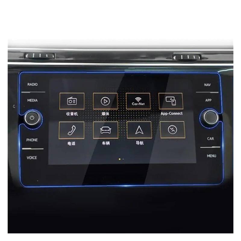 Für VW Für T-ROC Für T ROC 2017 2018 2019 2020 TROC Autonavigation LCD-Displayschutzfolie Aus Gehärtetem Glas Navigation Schutzfolie Navigations-Displayschutz von IMMLSX
