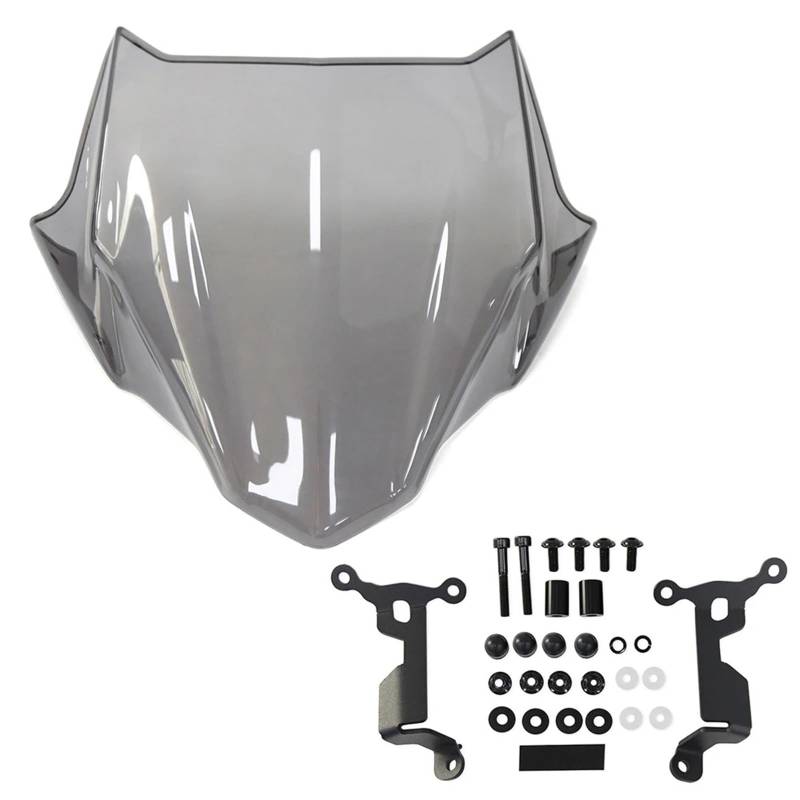 Motorrad Wind Luftabweiser Für CB 750 Für Hornet 2023-2024 Motorrad Zubehör Sport Windschutz Frontscheibe Visier Deflektor Windschild Spoiler(Light Gray) von IMMLSX