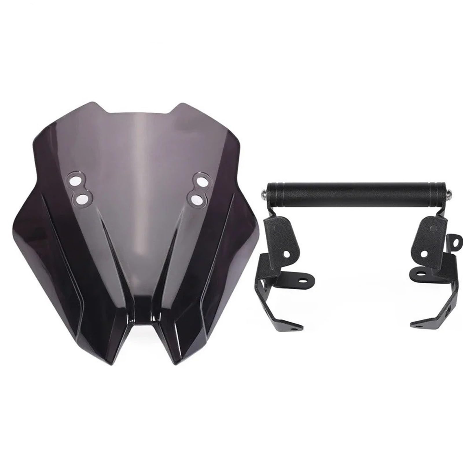 Motorrad Wind Luftabweiser Für CB750 Für Hornet 750 2023-2024 Motorrad Windschutzscheibe Windschutz Navigation Verlängerung Bar Halterung Windschild Spoiler(Shield and Bracket) von IMMLSX