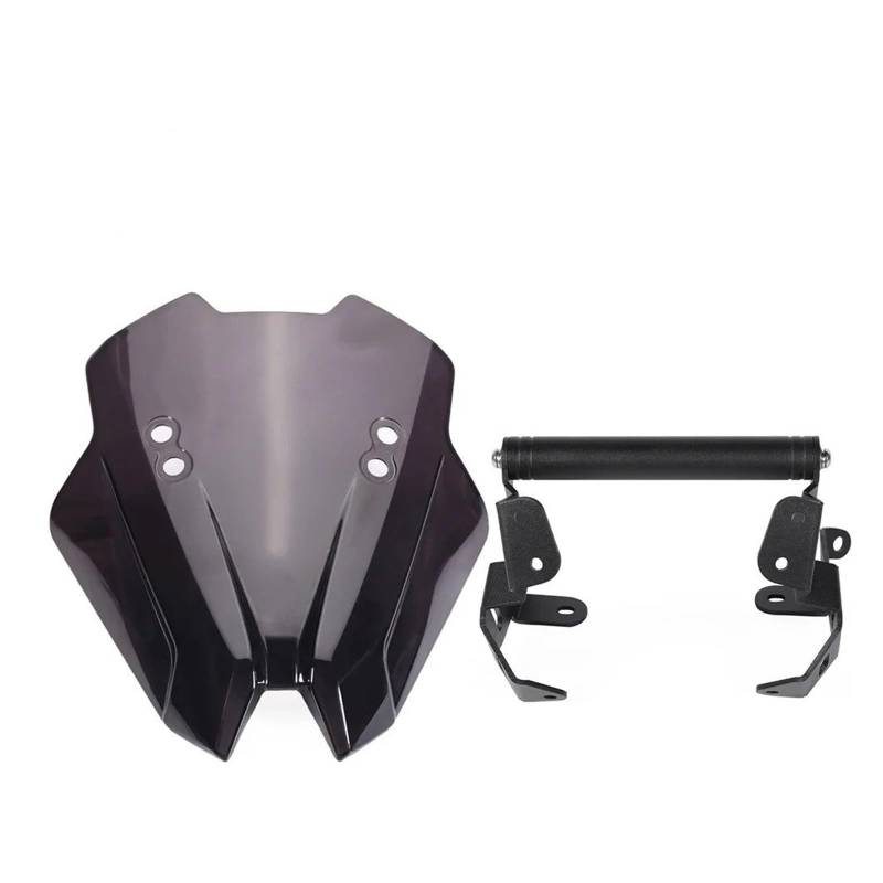 Motorrad Wind Luftabweiser Für CB750 Für Hornet 750 2023-2024 Motorrad Windschutzscheibe Windschutz Verlängerung Bar Halterung Air Deflektor Windschild Spoiler(Windshield and Bracket) von IMMLSX