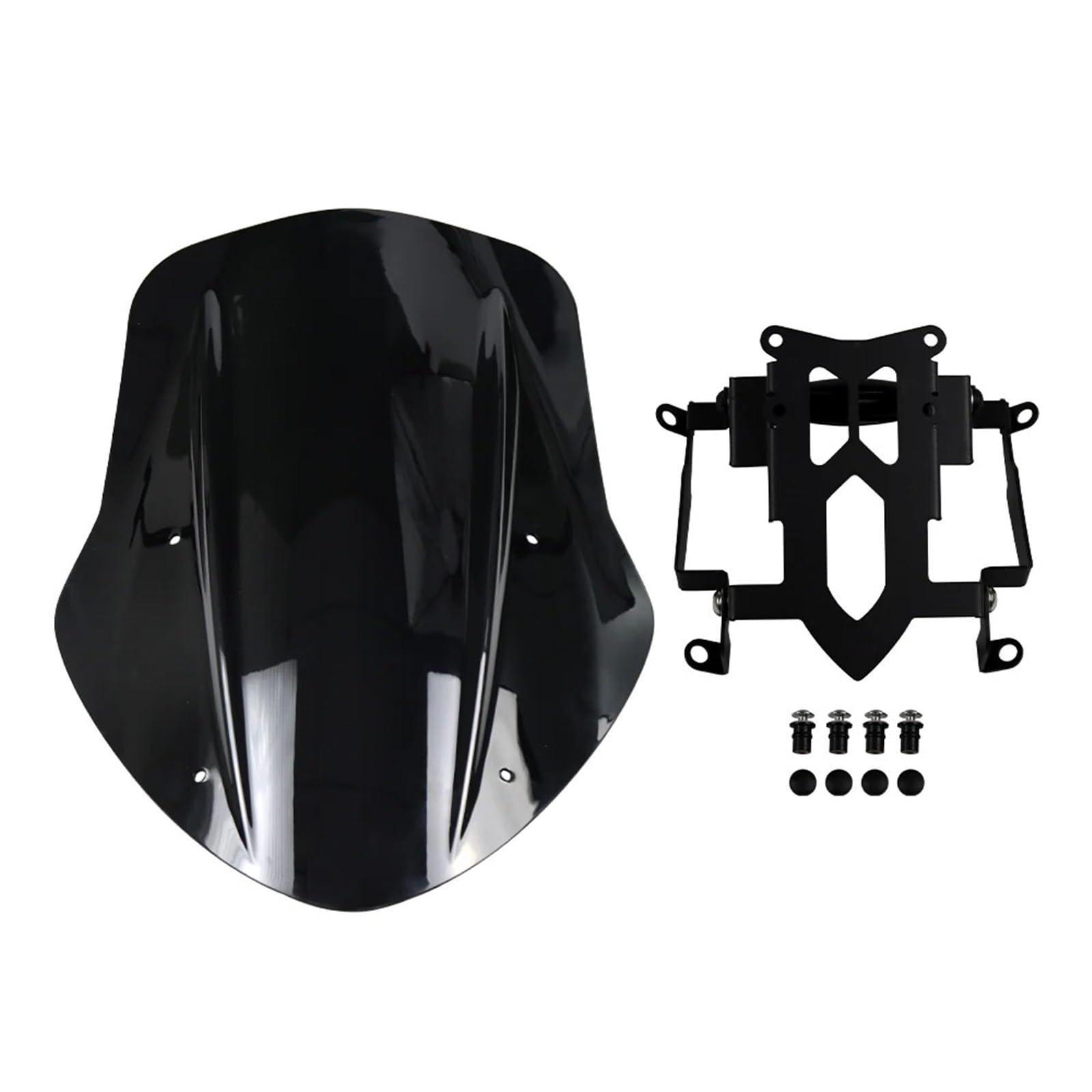 Motorrad Wind Luftabweiser Für Ducati Für Diavel 2014-2022 Windschutzscheibe Windschutz Abdeckung Windabweiser Mit Montage Halterung Motorrad Windschild Spoiler(A.Black) von IMMLSX