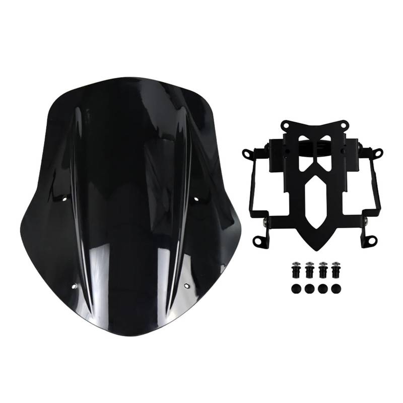 Motorrad Wind Luftabweiser Für Ducati Für Diavel 2014-2022 Windschutzscheibe Windschutz Abdeckung Windabweiser Mit Montage Halterung Motorrad Windschild Spoiler(A.Black) von IMMLSX