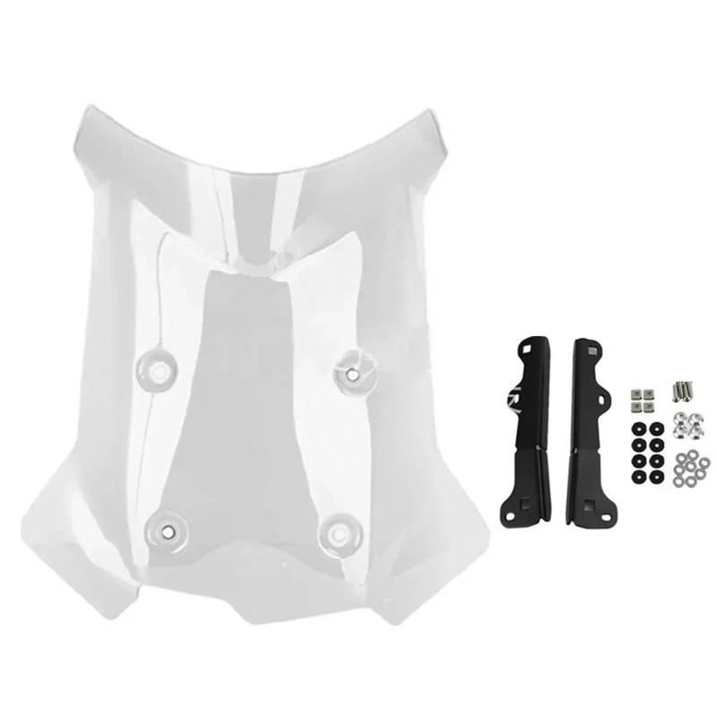 Motorrad Wind Luftabweiser Für F800GS 2024 Windschutzscheibe Windschutz Deflektor Mit Halterung Motorrad Zubehör Windschild Spoiler(Clear) von IMMLSX