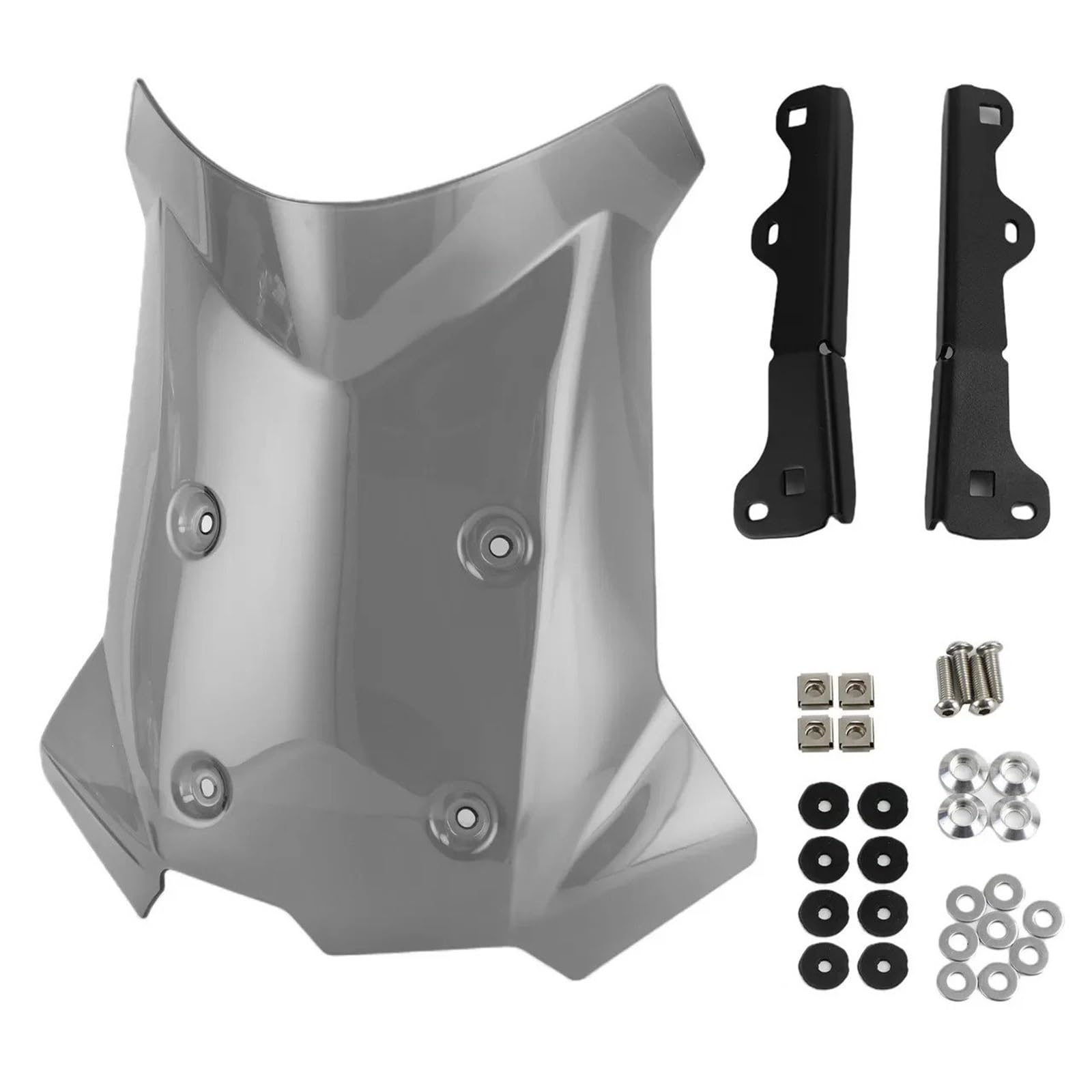 Motorrad Wind Luftabweiser Für F800GS 2024 Windschutzscheibe Windschutz Deflektor Mit Halterung Motorrad Zubehör Windschild Spoiler(Gray) von IMMLSX