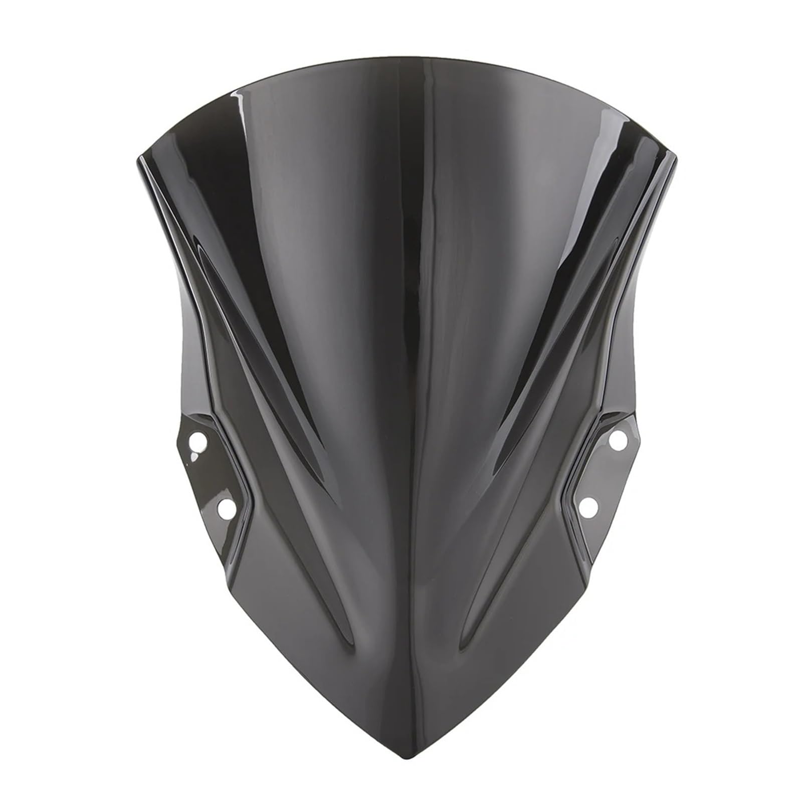 Motorrad Wind Luftabweiser Für Kawasaki Für Ninja 400 2018-2024 Motorrad Double Bubble Windschutzscheibe Windschutz Windschild Spoiler(Smoke) von IMMLSX