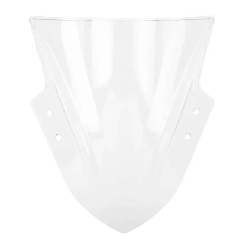 Motorrad Wind Luftabweiser Für Kawasaki Für Ninja Für EX300R Für ZX300 Motorrad Windschutz Windschutz Double Bubble Windschild Spoiler(Transparent) von IMMLSX