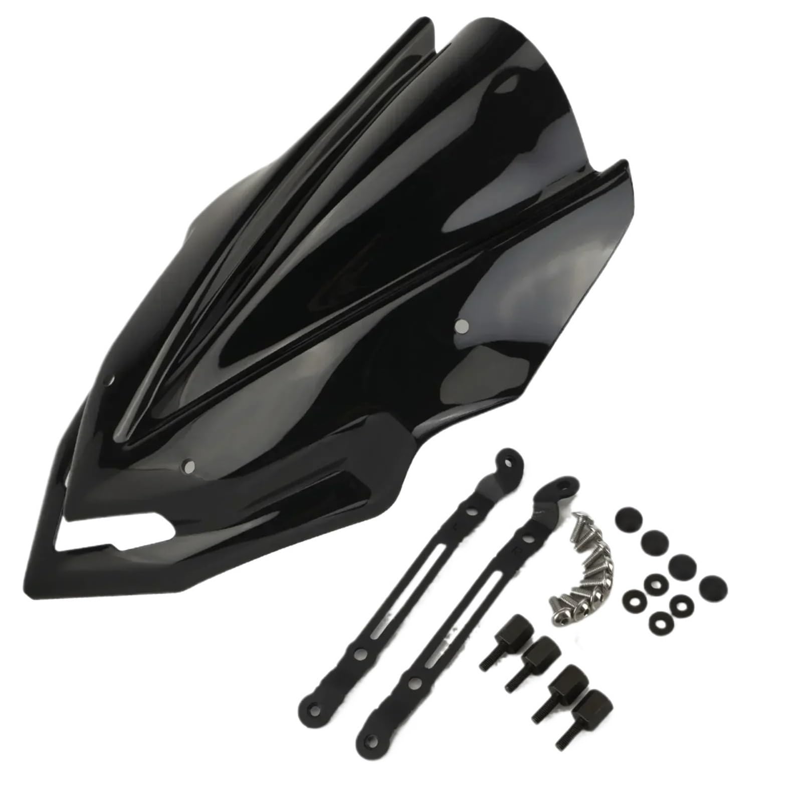 Motorrad Wind Luftabweiser Für Kawasaki Für Z900 2017-2019 Motorrad Windabweiser Zubehör Frontscheibe Windschutz Verkleidung Windschild Spoiler(Black) von IMMLSX