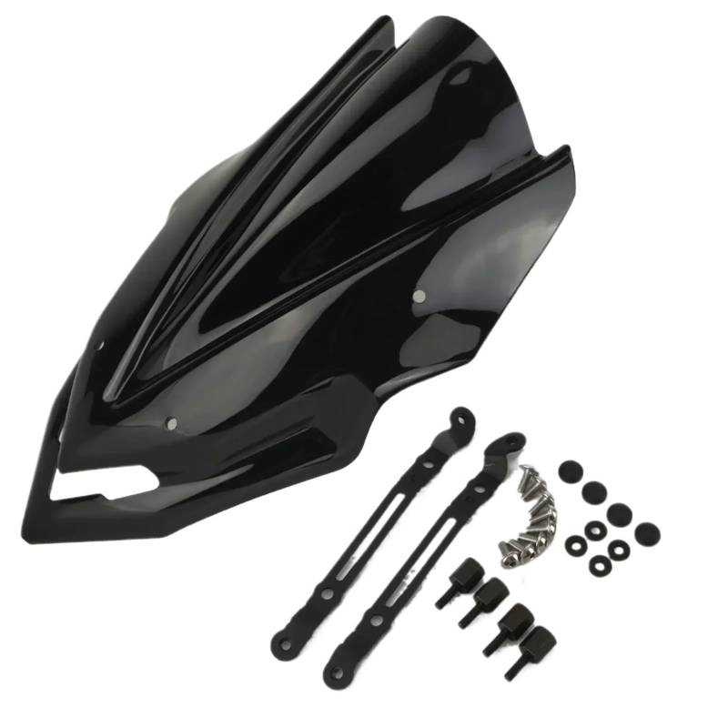Motorrad Wind Luftabweiser Für Kawasaki Für Z900 2017-2019 Motorrad Windabweiser Zubehör Frontscheibe Windschutz Verkleidung Windschild Spoiler(Black) von IMMLSX