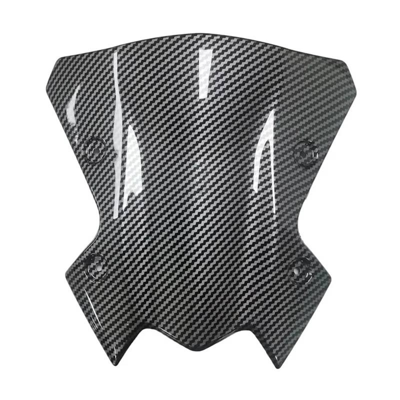 Motorrad Wind Luftabweiser Für Kawasaki Für Z900 2020-2023 Motorrad Windschutzscheibe Windschutz Vorne Kunststoff Wind Schild Bildschirm Deflektoren Windschild Spoiler(Carbon Fiber Look) von IMMLSX