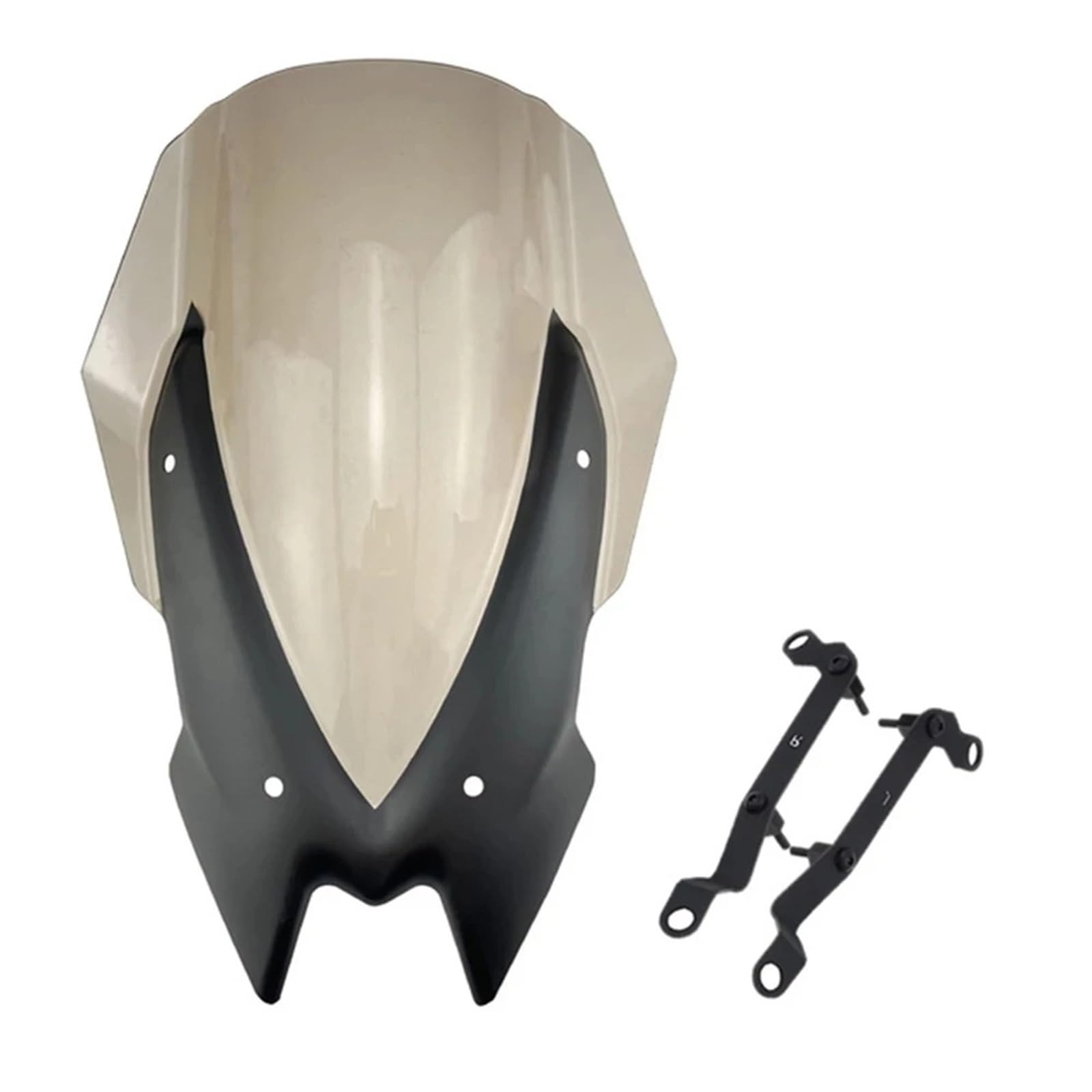 Motorrad Wind Luftabweiser Für Kawasaki Für Z900 Für Z650 2021-2024 Motorrad Verkleidung Windschutzscheibe Frontscheibe Visier Windschild Spoiler(Light Brown) von IMMLSX