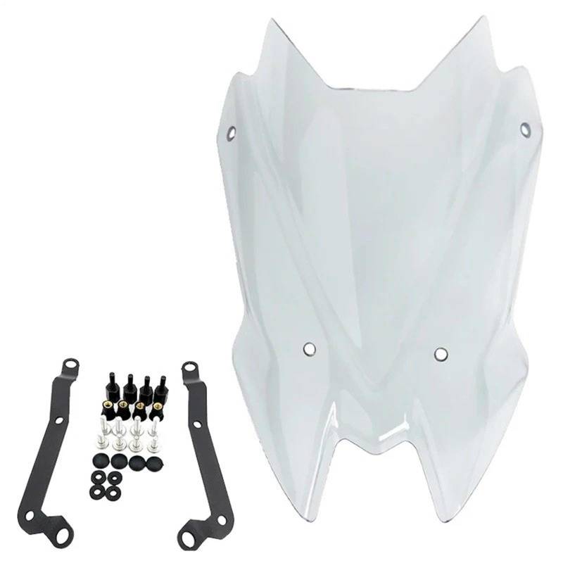 Motorrad Wind Luftabweiser Für Kawvasaki Für Z900 Für Z 900 2020-2024 Motorrad Sport Windschutz Windschutz Viser Visier Windabweiser Windschild Spoiler(A.Light Smoke) von IMMLSX