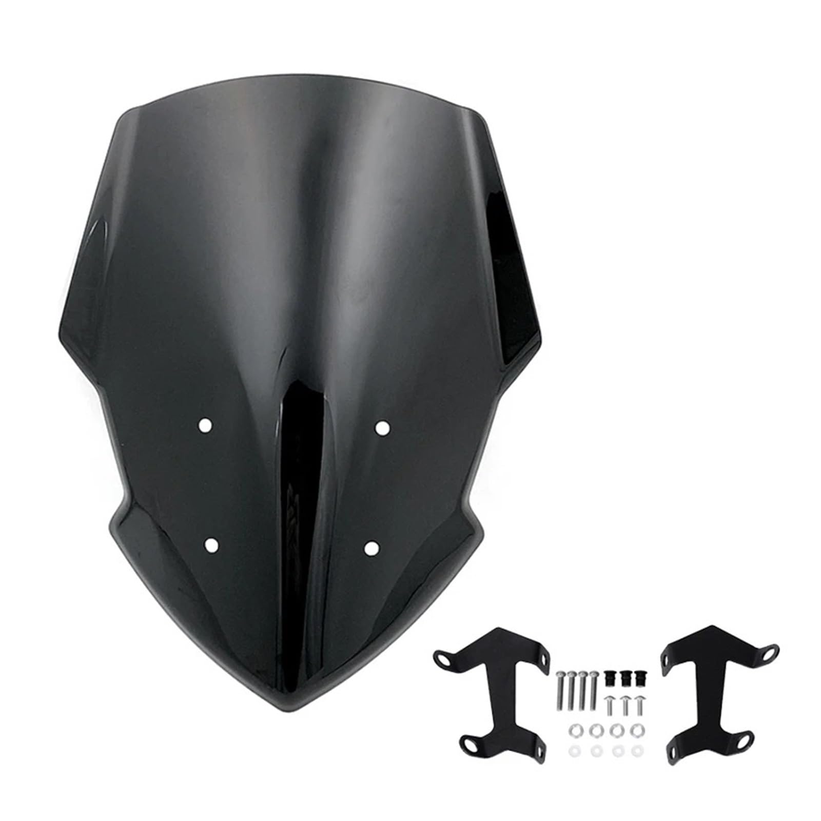 Motorrad Wind Luftabweiser Für MT-07 Für FZ-07 2018-2020 Motorrad Windschutzscheibe Deflektor Windschutzscheibe Zubehör Windschild Spoiler(Black) von IMMLSX