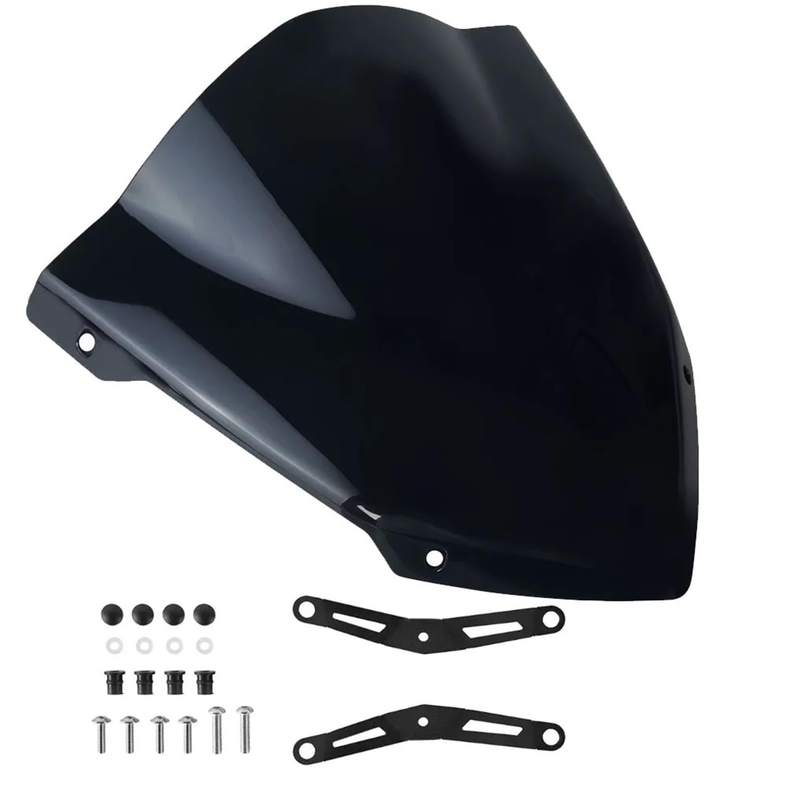 Motorrad Wind Luftabweiser Für MT-25 Für MT-03 2020-2023 Windschutzscheibe Windschutz Motorrad Zubehör Windabweiser Bildschirm Schild Windschild Spoiler(Black) von IMMLSX