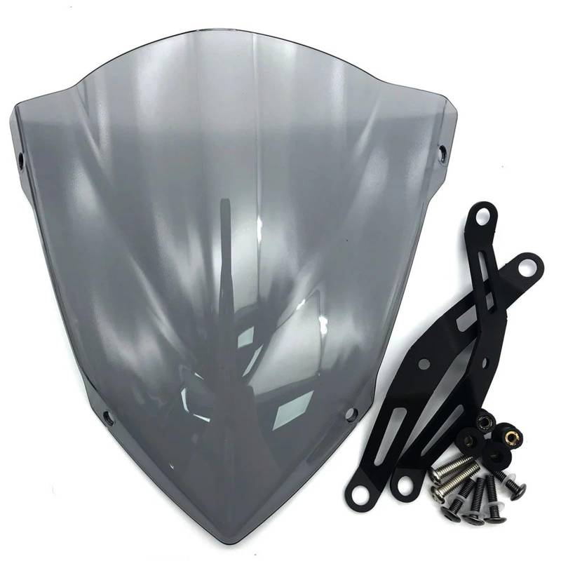 Motorrad Wind Luftabweiser Für MT-25 Für MT-03 2020-2024 Motorrad Sport Touring Frontscheibe Windschutz Visier Windabweiser Windschild Spoiler(Smoke) von IMMLSX