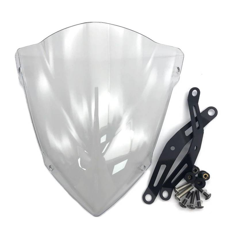 Motorrad Wind Luftabweiser Für MT-25 Für MT-03 2020-2024 Motorrad Sport Touring Frontscheibe Windschutz Visier Windabweiser Windschild Spoiler(Transparent) von IMMLSX