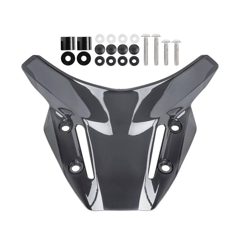 Motorrad Wind Luftabweiser Für MT09 2021-2023 Sport Touring Windschutzscheibe Windschutz Motorrad Windabweiser Schild Bildschirm Zubehör Windschild Spoiler(Black) von IMMLSX