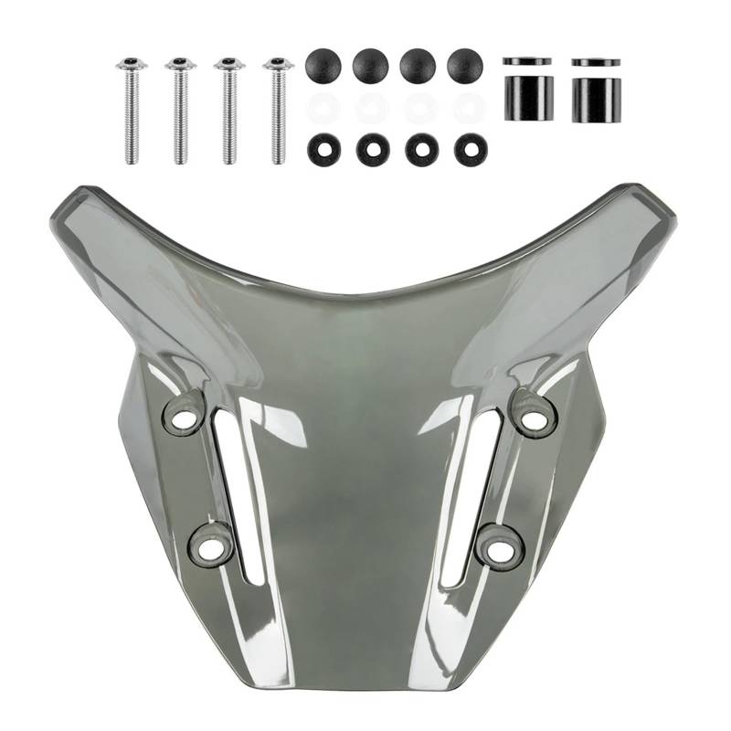 Motorrad Wind Luftabweiser Für MT09 2021-2023 Sport Touring Windschutzscheibe Windschutz Motorrad Windabweiser Schild Bildschirm Zubehör Windschild Spoiler(Smoke) von IMMLSX