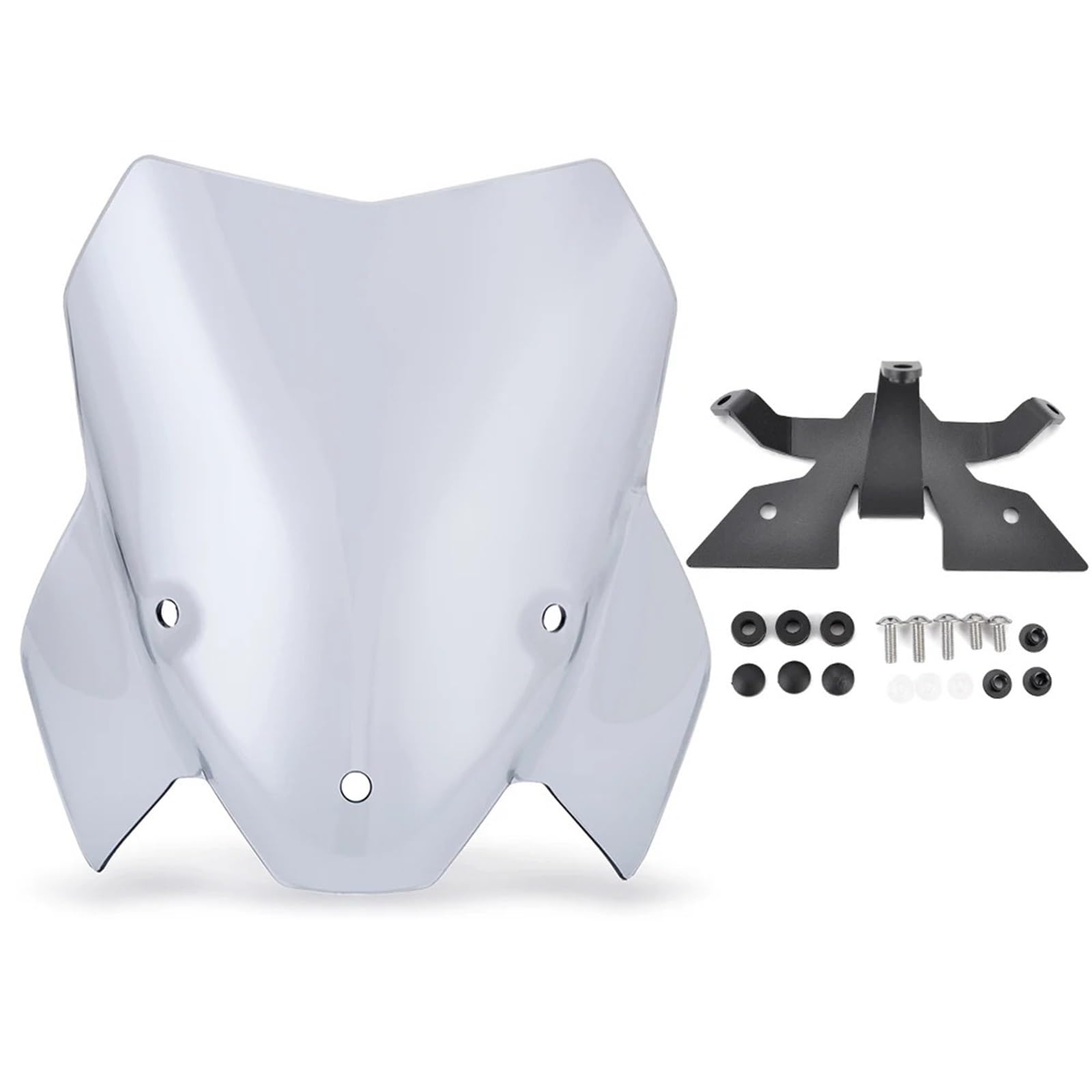 Motorrad Wind Luftabweiser Für S1000R 2021-2023 Motorrad Windschutzscheibe Deflektor Windschutz Schwarz Rauch Klar Windschild Spoiler(Bracket B) von IMMLSX
