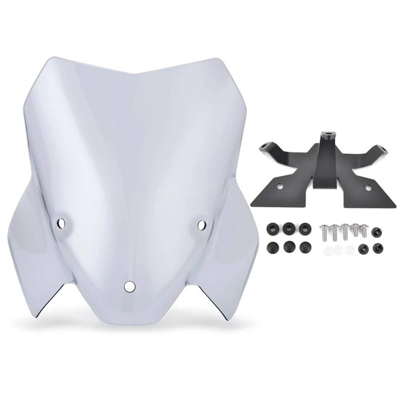 Motorrad Wind Luftabweiser Für S1000R 2021-2023 Motorrad Windschutzscheibe Deflektor Windschutz Schwarz Rauch Klar Windschild Spoiler(Bracket B) von IMMLSX