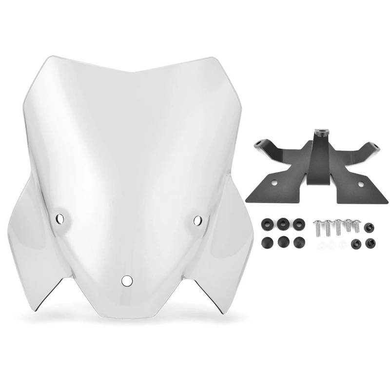 Motorrad Wind Luftabweiser Für S1000R 2021-2023 Motorrad Windschutzscheibe Deflektor Windschutz Schwarz Rauch Klar Windschild Spoiler(Bracket C) von IMMLSX