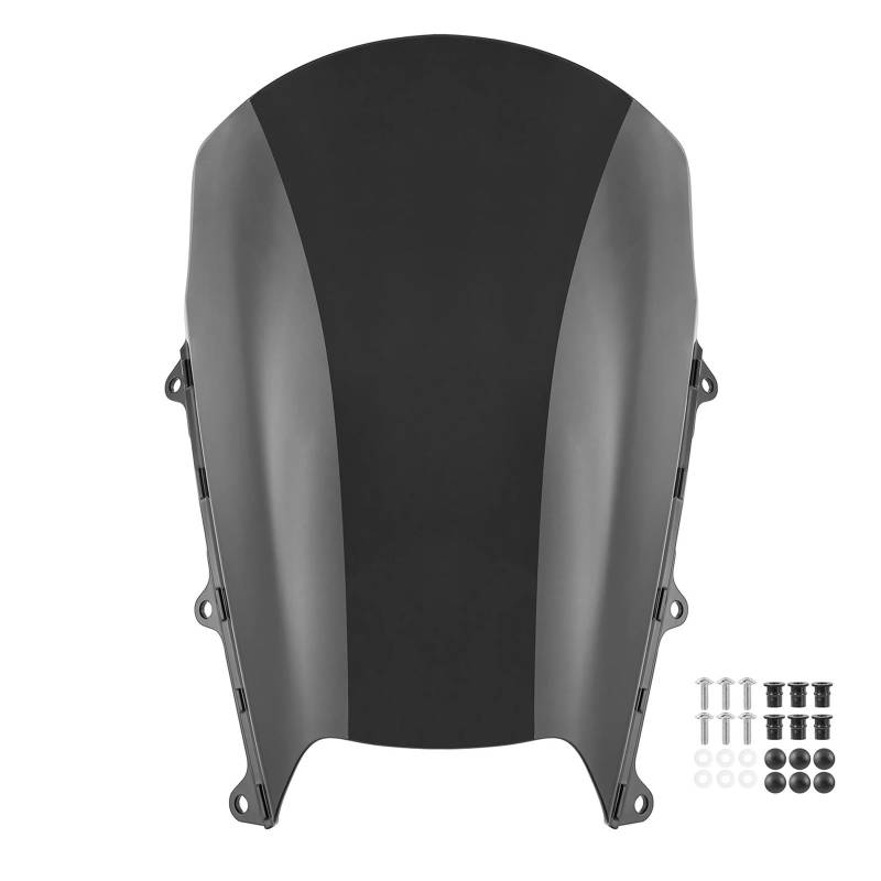 Motorrad Wind Luftabweiser Für Suzuki Für GSX-8R 2023-2024 Moto Windschutzscheibe PC Material Windschutzscheibe Windabweiser Fliegengitter Windschild Spoiler(BLK) von IMMLSX