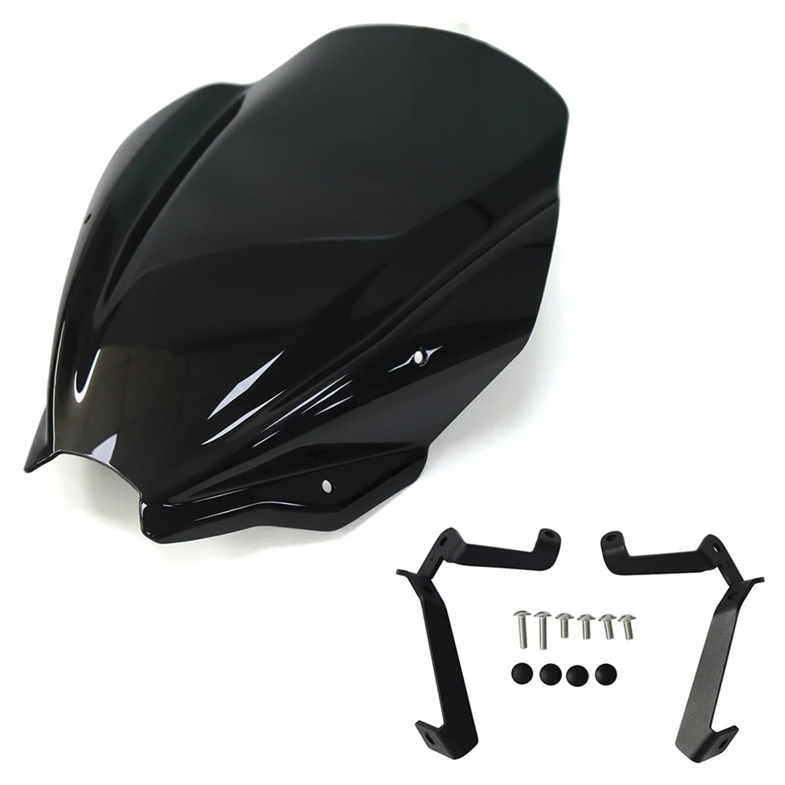 Motorrad Wind Luftabweiser Für Suzuki Für GSX-8S 2023-2024 Windschutz Windschutz Windabweiser Schild Bildschirm Visier Glas Mit Halterung Windschild Spoiler(Black) von IMMLSX