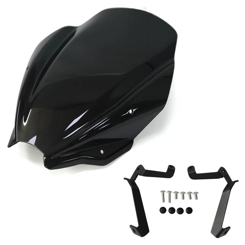 Motorrad Wind Luftabweiser Für Suzuki Für GSX-8S 2023-2024 Windschutz Windschutz Windabweiser Schild Bildschirm Visier Glas Mit Halterung Windschild Spoiler(Black) von IMMLSX