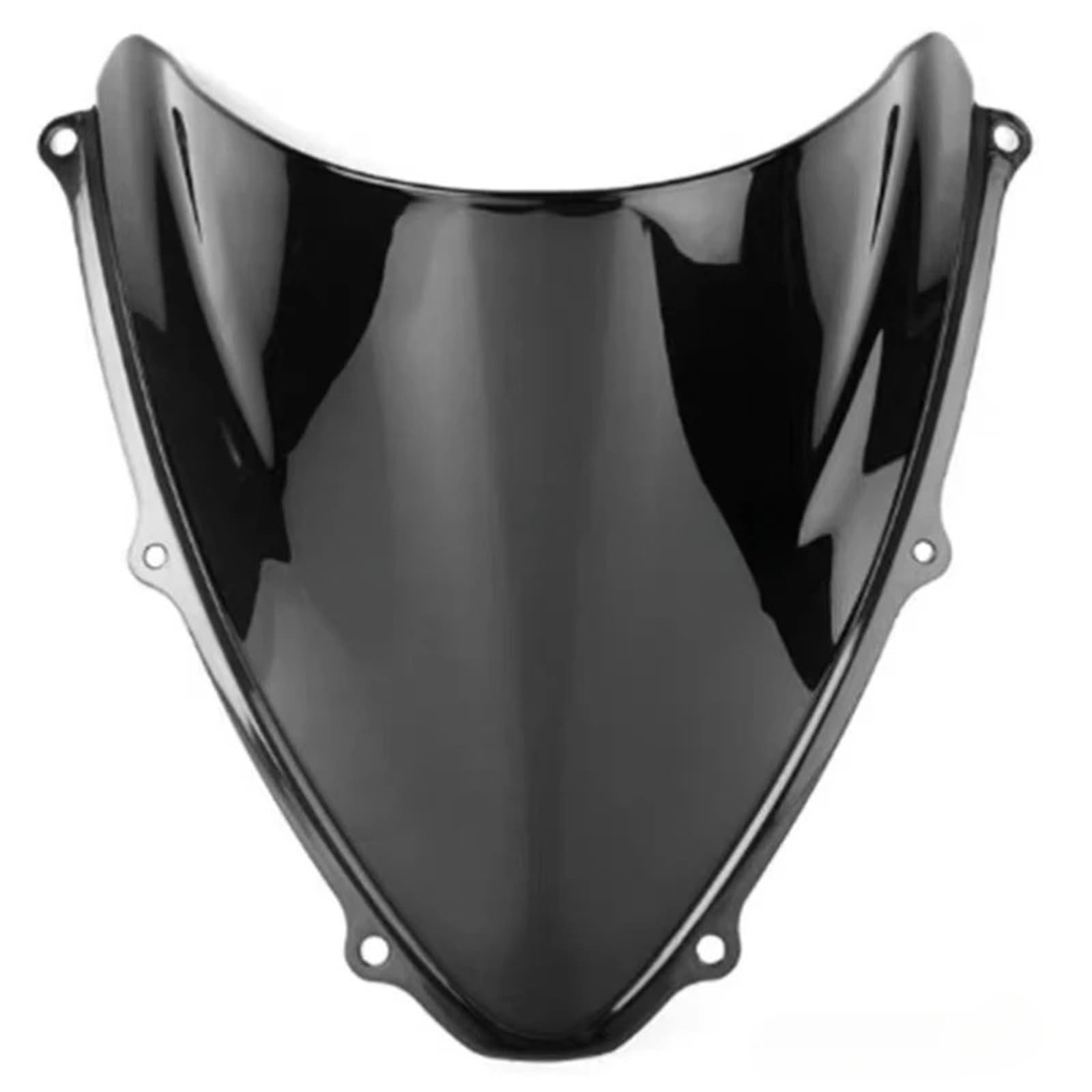 Motorrad Wind Luftabweiser Für Suzuki Für GSXR600 750 2006-2007 Motorrad Double Bubble Windschutzscheibe Deflektor Schutz Wind Bildschirm Windschild Spoiler(Black) von IMMLSX