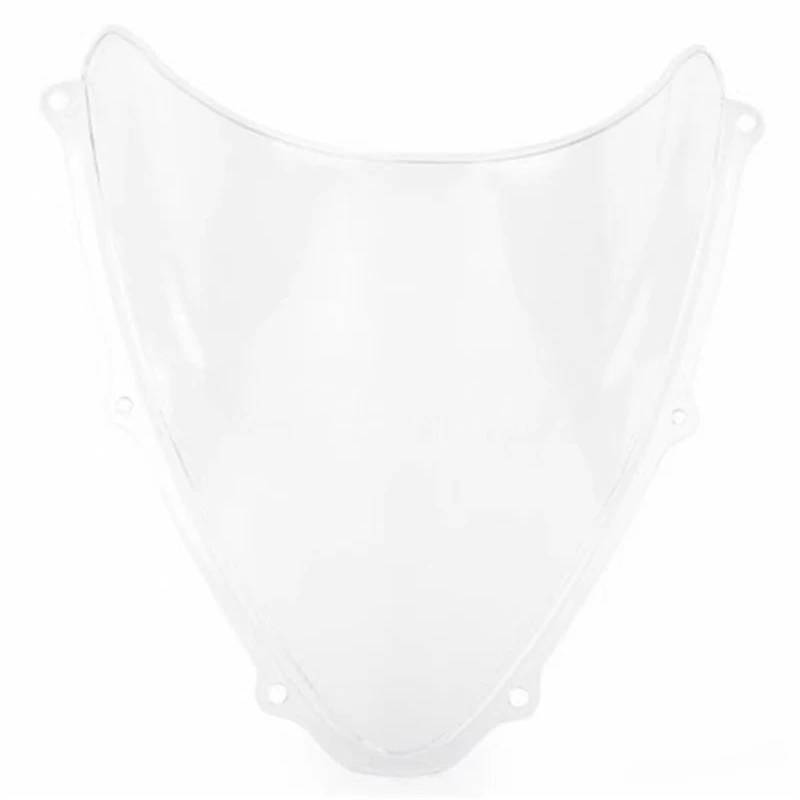 Motorrad Wind Luftabweiser Für Suzuki Für GSXR600 750 2006-2007 Motorrad Double Bubble Windschutzscheibe Deflektor Schutz Wind Bildschirm Windschild Spoiler(Clear) von IMMLSX