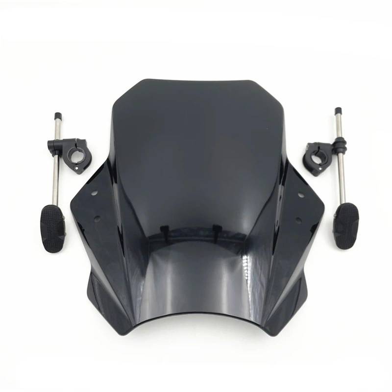 Motorrad Wind Luftabweiser Universal Black Edition Windschutzscheiben-Motorrad-Deflektor Variabler Windschutzscheiben-Spoiler Für Anklemmen Windschild Spoiler(Black) von IMMLSX