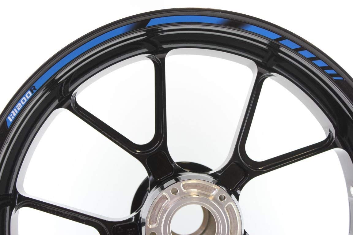 IMPRESSIATA Motosticker Kompatibel für Motorrad Felgenaufkleber SpecialGP Blau Abziehbild Aufkleber BMW R1200R von IMPRESSIATA