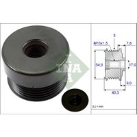 Generatorfreilauf INA 535 0172 10 Generatorfreilauf INA 535 0172 10 von INA