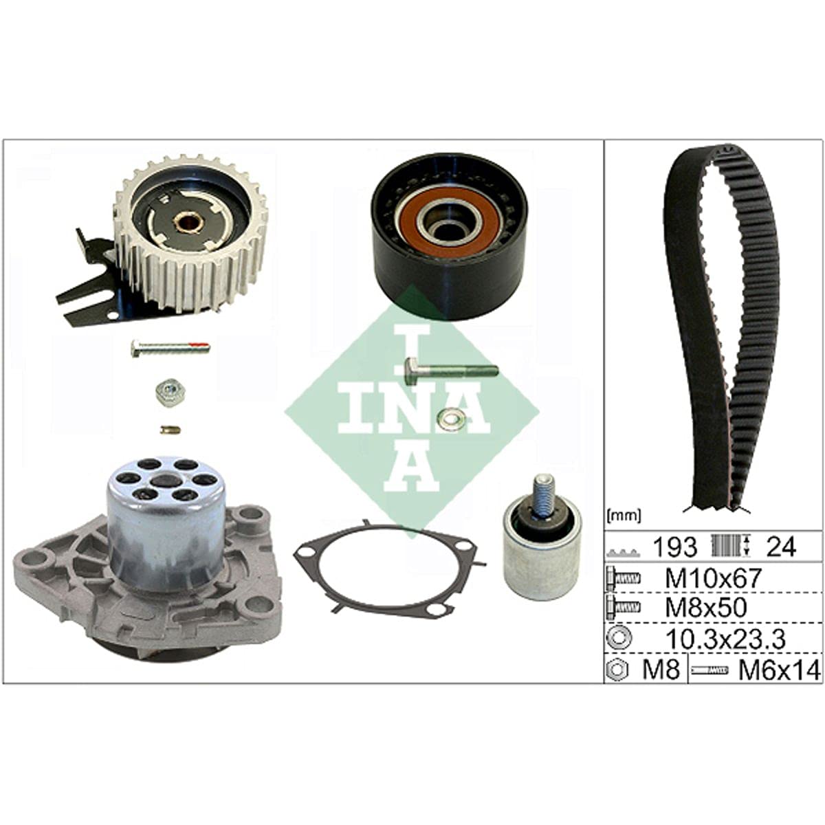 INA 530 0619 30 Wasserpumpe + Zahnriemensatz INA 530 0619 30 Wasserpumpe + Zahnriemensatz von INA