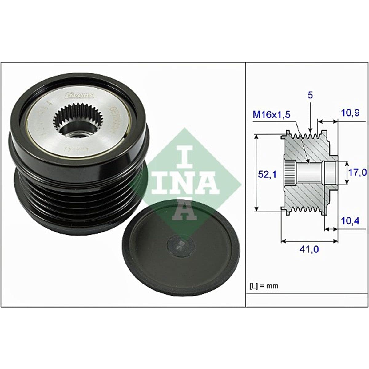 INA 535027210 Riemenscheibe Lichtmaschine VL INA 535027210 Riemenscheibe Lichtmaschine VL von INA