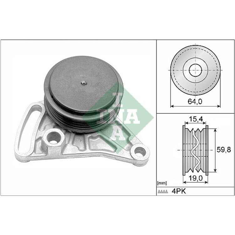 Ina Spannrolle f?r Keilrippenriemen Audi A4 A6 Cabriolet Skoda Superb VW Passat Ina Spannrolle f?r Keilrippenriemen Audi A4 A6 Cabriolet Skoda Superb VW Passat von INA