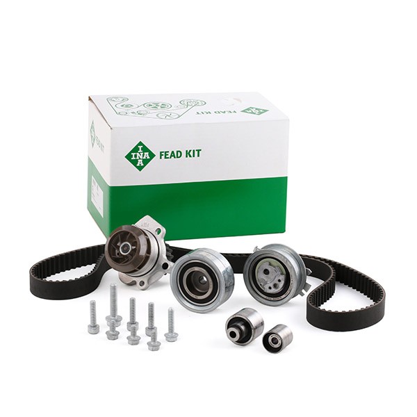INA Wasserpumpe + Zahnriemensatz VW,AUDI,SKODA 530 0550 32 03L109244H,03L121011H,03L121011PX Wasserpumpe + Zahnriemenkit 038109244P,03L109119J von INA