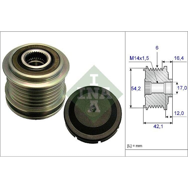 Ina Generatorfreilauf Alfa Dodge Fiat Ford Jeep Lancia Mazda Opel Volvo Ina Generatorfreilauf Alfa Dodge Fiat Ford Jeep Lancia Mazda Opel Volvo von INA