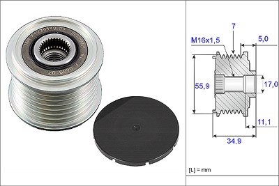 Schaeffler Ina Generatorfreilauf [Hersteller-Nr. 535008310] für Audi, Porsche, VW von Schaeffler INA