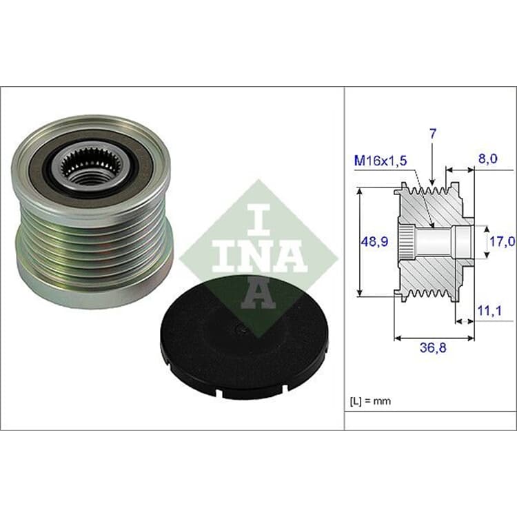 Ina Generatorfreilauf Dacia Lada Nissan Opel Renault Smart Ina Generatorfreilauf Dacia Lada Nissan Opel Renault Smart von INA
