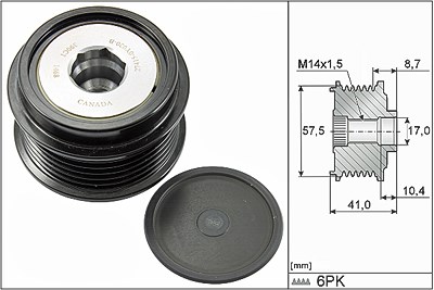 Ina Generatorfreilauf [Hersteller-Nr. 535028210] für Daihatsu, Ford, Toyota von INA