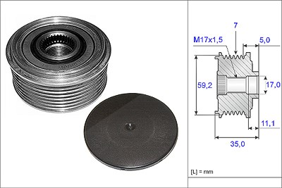 Schaeffler Ina Generatorfreilauf [Hersteller-Nr. 535008710] für Ford, Nissan von Schaeffler INA