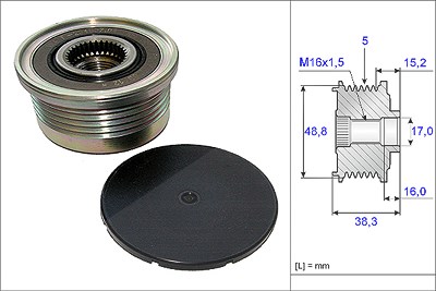 Ina Generatorfreilauf [Hersteller-Nr. 535004810] für Mitsubishi, Nissan, Opel, Renault, Volvo von INA