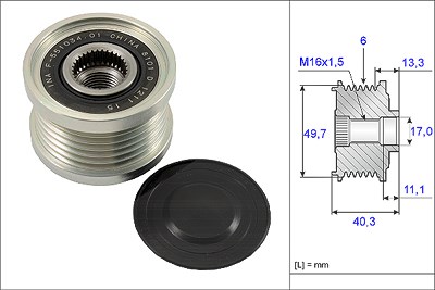 Schaeffler Ina Generatorfreilauf [Hersteller-Nr. 535009310] für Nissan von Schaeffler INA