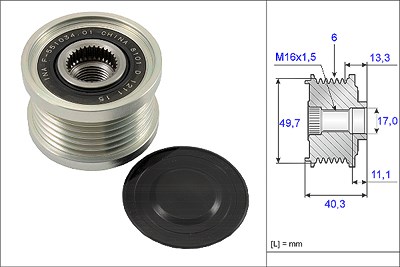 Ina Generatorfreilauf [Hersteller-Nr. 535009310] für Nissan von INA